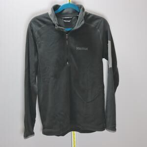 Marmot Polartec Quarter-Zip Fleece Pullover Dark Gray Size M‎